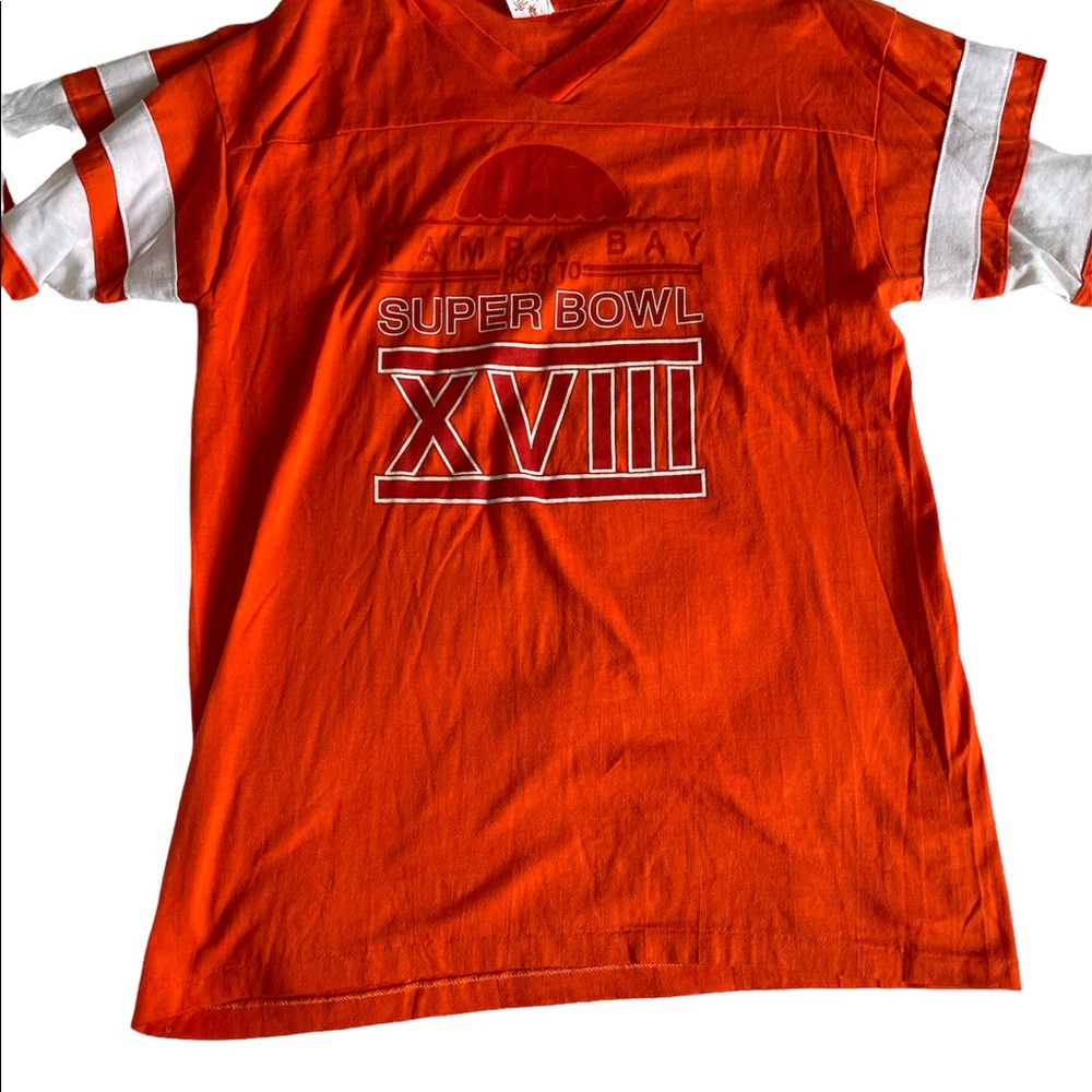 Logo 7 Tampa Bay Superbowl XVIII 1984 Shirt Size Large VTG